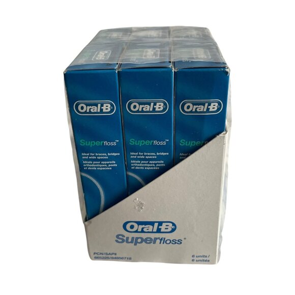 Oral B Superfloss Dental Floss 6 Pack Pre Cut Strands 50 Count Each (300 total) - Picture 2 of 3
